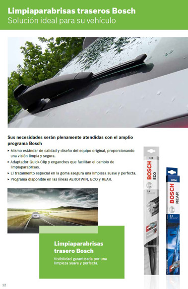 Imagen de ESCOBILLA TRASERA BOSCH TWIN RENAULT CLIO 2 12"